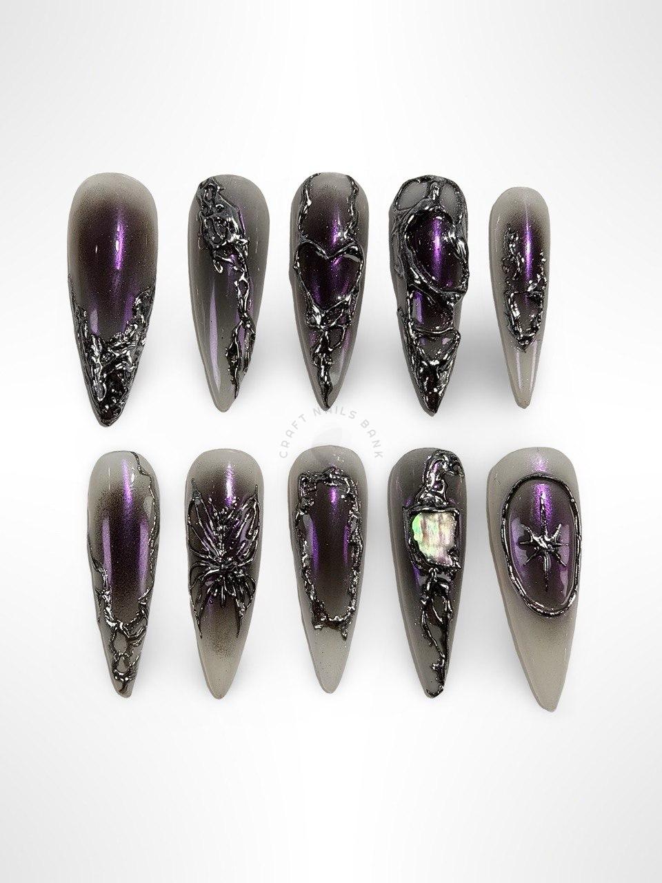 Obsidian Elegance - Press On Nails