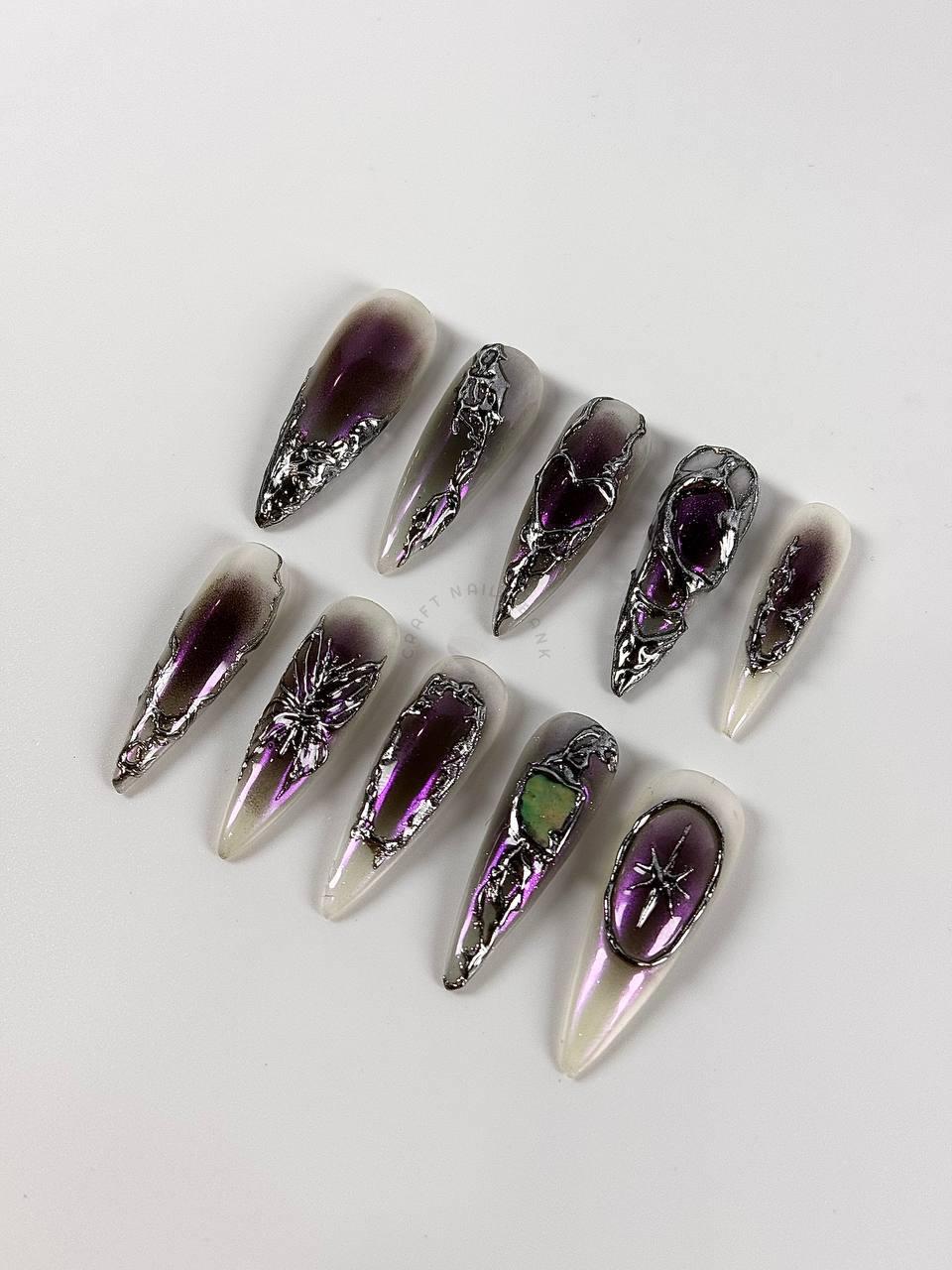 Obsidian Elegance - Press On Nails